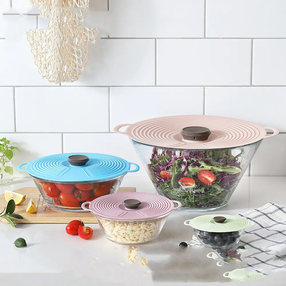 Silikonlock i 6 storlekar – livsmedelssäkra och återanvändbara