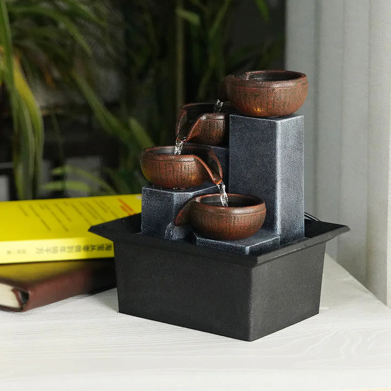 Harmoniskt Bordsvattenfall – Feng Shui & Avkoppling