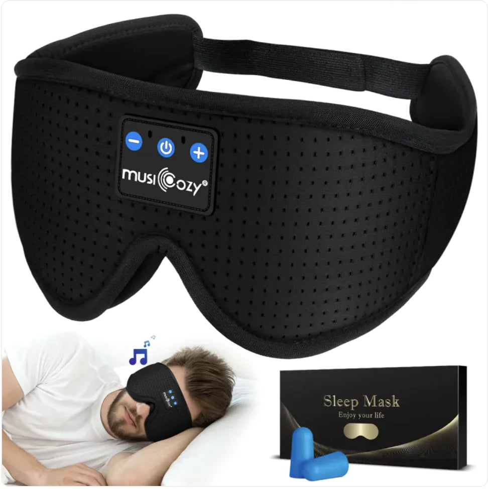 3D sovmask med Bluetooth – vakna till lugn musik utan störningar