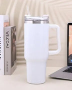 Isolerad Termosmugg 40oz med Handtag & Sugrör – Rostfritt Stål