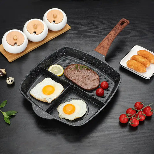 Non-stick stekpanna i steninspirerad beläggning – reaktiv och tålig